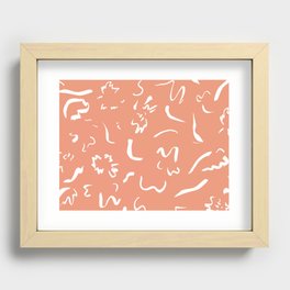 Freely Scribbled - Terracotta Recessed Framed Print