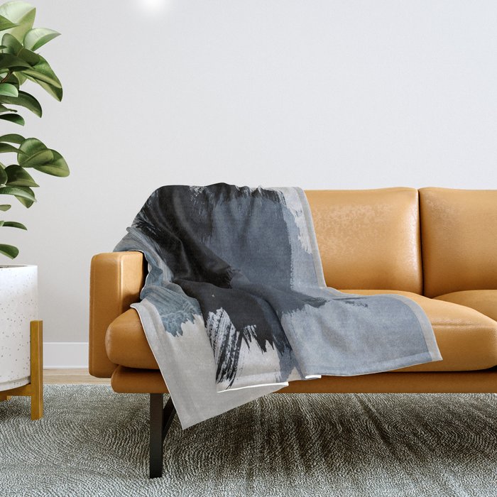 Abstract Brush Strokes 15 Throw Blanket