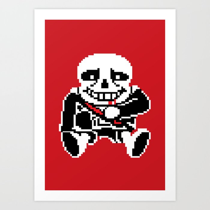 Sans battle pixel art