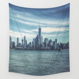 Manhattan Skyscrapers Skyline Wall Tapestry