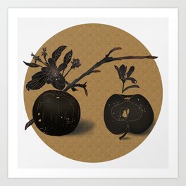 Autumn Apples - Gold Art Print