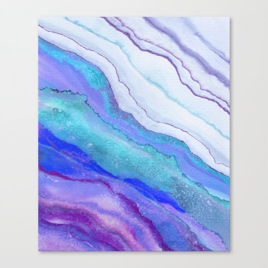 AGATE Inspired Watercolor Abstract 07 Canvas Print