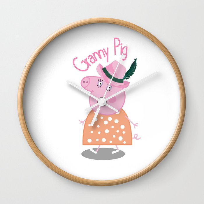 Granny Pig,Grandma Pig tee,Gift for Grandmother Wall Clock