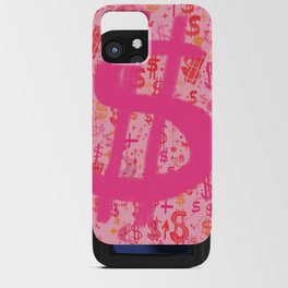 Pink Dollar Signs iPhone Card Case