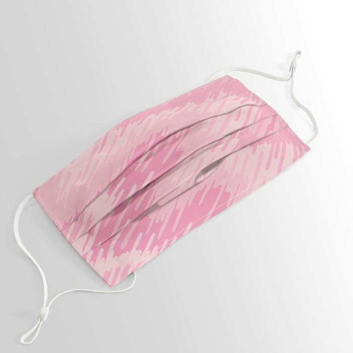 Pink abstract swirls pattern, Line abstract splatter Digital Illustration Background Face Mask