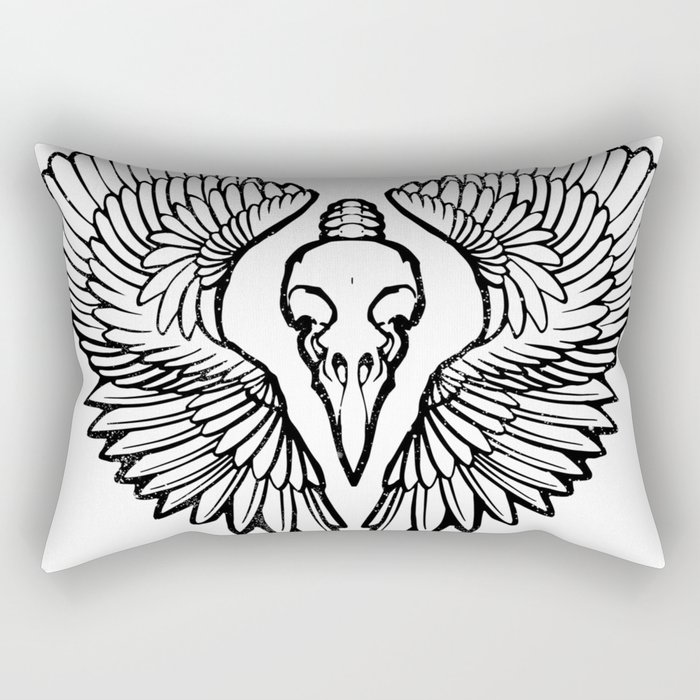 Memento Mori: Wings & Bones Rectangular Pillow