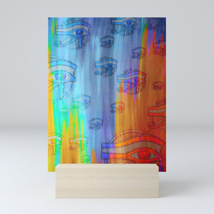Abstract Eye Of Horus Art Mini Art Print By Amandalakey Society6