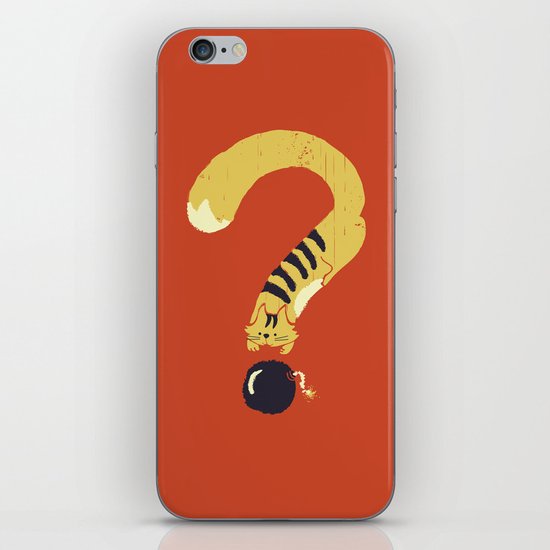 Question Mark (Curiosity Kills The Cat) iPhone & iPod Skin