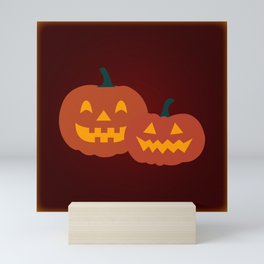 Jack-o-lanterns & Pattern Mini Art Print