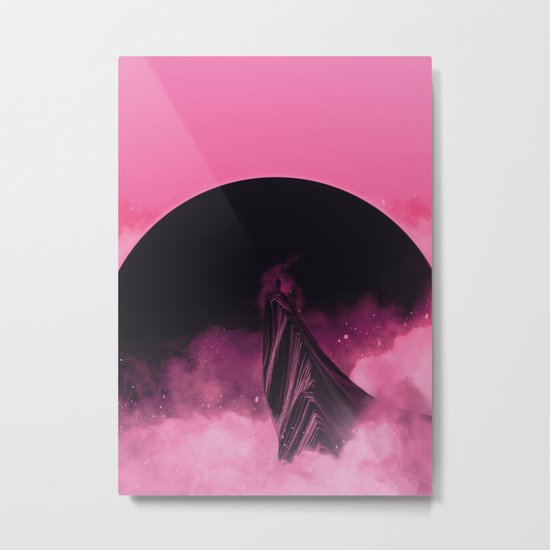 No Stars Pink Sky Metal Print