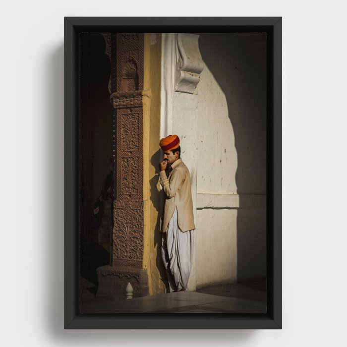 Gatekeeper - Mehrangarh Fort Jodhpur - Rajastan - India Framed Canvas