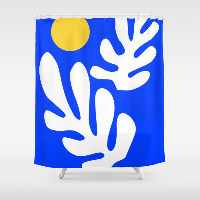 Henri Matisse - Leaves - Deep Blue Shower Curtain