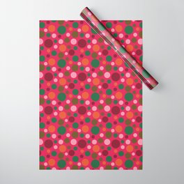 Pink and Green Polka Dots Wrapping Paper