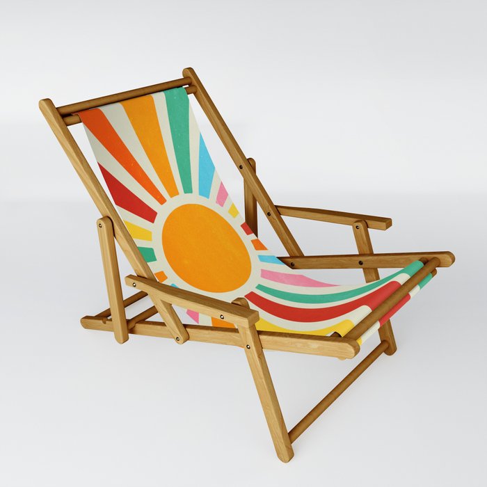 Retro Sunrise: Rainbow Edition Sling Chair