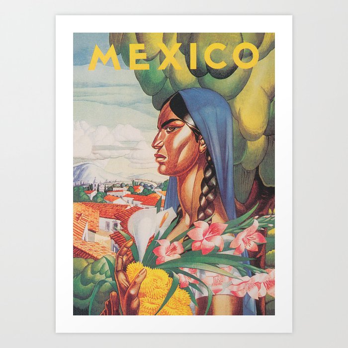 Mexico Vintage Travel Poster Art Print