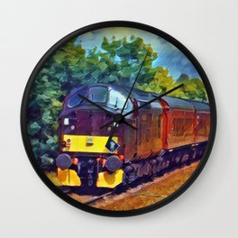 Class 37 Rail Tour In Slumber Wall Clock