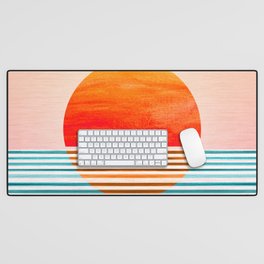 Minimalist Sunset III / Abstract Landscape Desk Mat