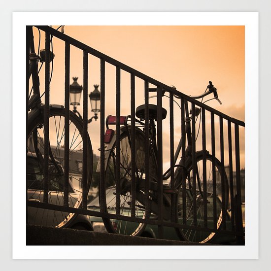 Bike in Paris Art Print