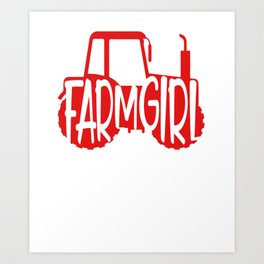 Farmer Gift Home Farm Girl Red Tractor Farming Gift Art Print | Farmergift, Farming, Farmgift, Farmchristmasgift, Farmhouse, Graphicdesign, Farmboy, Farmanimals, Farmer, Farmtotable 