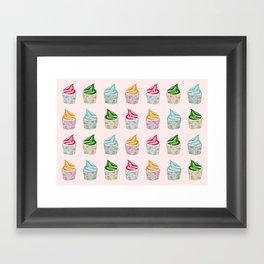 Cute as a multicoloured cupcakes! Framed Art Print