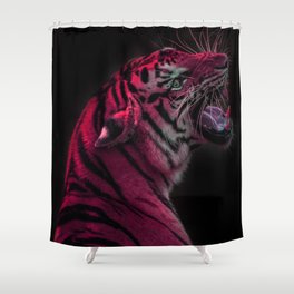 NEON TIGER Shower Curtain
