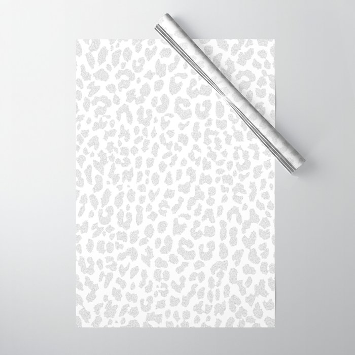 Pale Gray Leopard Wrapping Paper