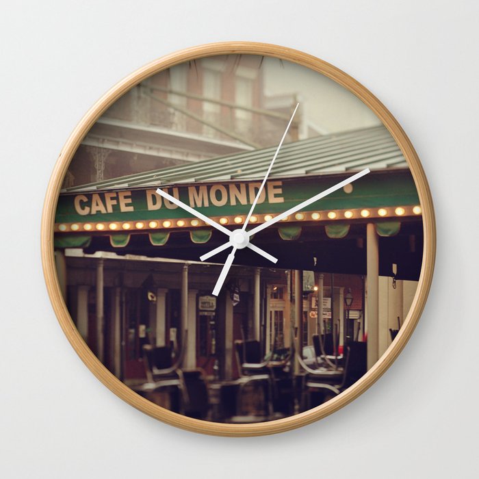 Foggy Cafe Du Monde Wall Clock
