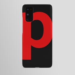 letter P (Red & Black) Android Case