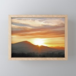 Mountain sunrise Framed Mini Art Print