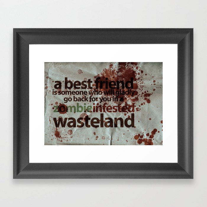 Zombie Infested Wasteland Framed Art Print