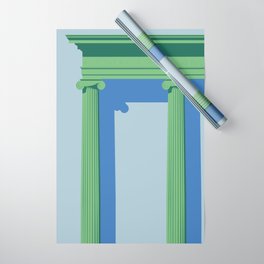Ionic Entablature in Green Wrapping Paper