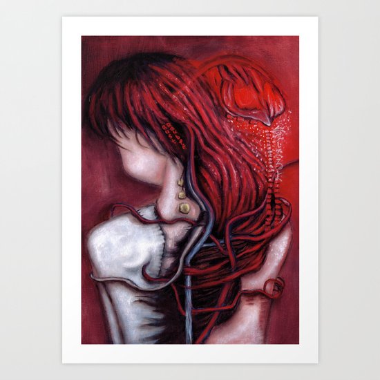 my heart soars like a blood red artifact Art Print