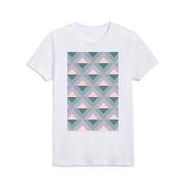 Diamonds and Triangles in Lavender and Teal Kids T Shirt