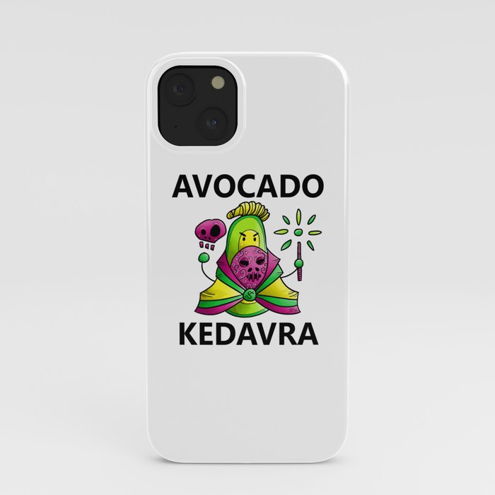 Avocado Kedavra - Death Eater Avocado with Wand iPhone Case