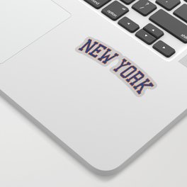 New York Sports College Font Sticker