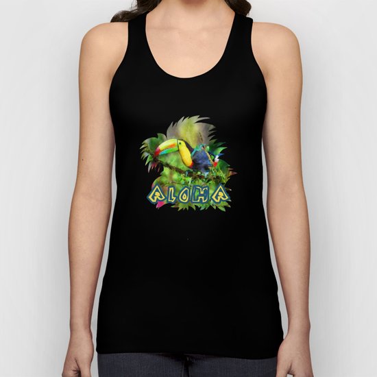 Toucan watercolor Unisex Tank Top