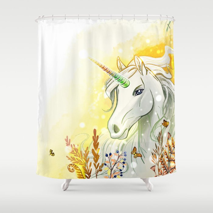 Meeting a unicorn 2 Shower Curtain