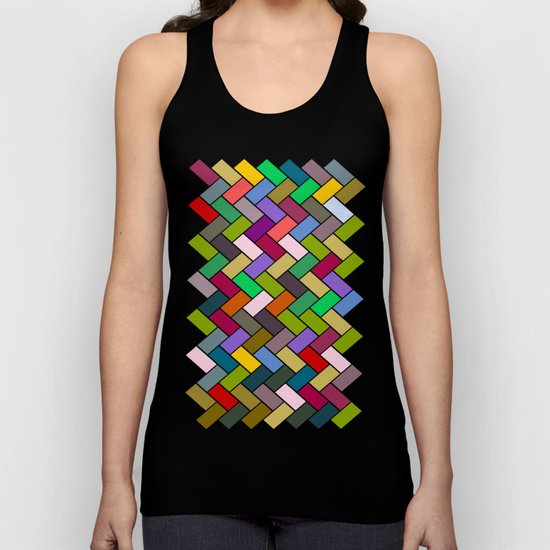Colourful Tiled Mosaic Pattern Unisex Tank Top