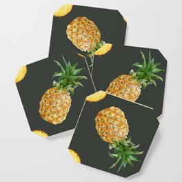 Trendy Summer Pattern with Pineapples Coaster