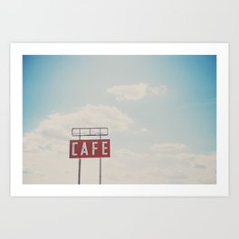 a cafe along Route 66 ... Art Print