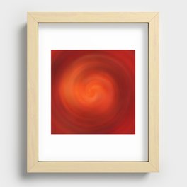 Abstract red fluid swirl Recessed Framed Print