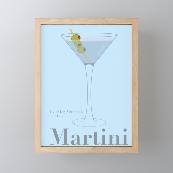 Recipe: Martini Framed Mini Art Print