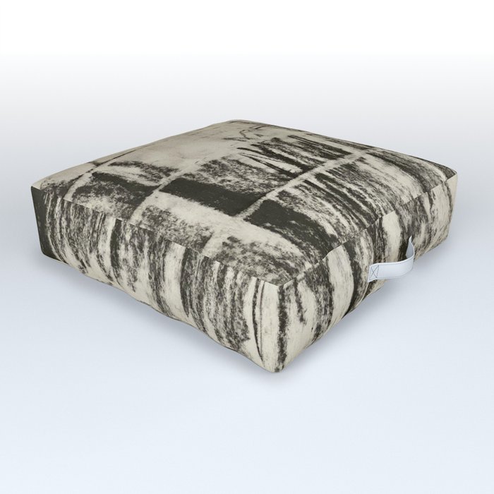 Charcoal Texture III Outdoor Floor Cushion