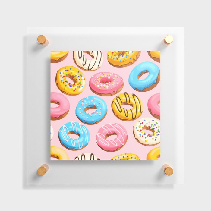 Doughnut Pink Modern Decor Floating Acrylic Print