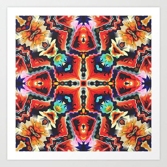 Colorful Tribal Pattern Art Print