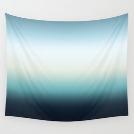 ocean sky color gradient  - blue , white , black Wall Tapestry