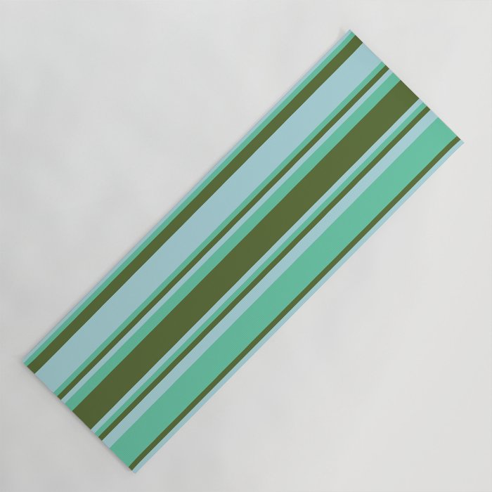Aquamarine and Dark Green Colored Pattern of Stripes Wrapping
