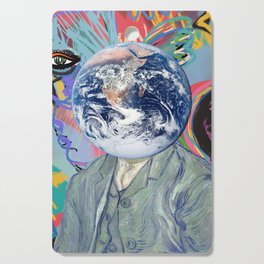 Van Gogh Planet Earth and my Graffiti Art.  Cutting Board