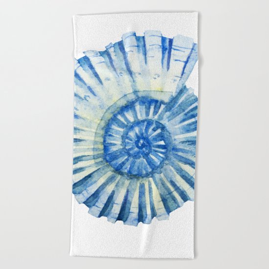 Blue Sea Snail Beach Towel