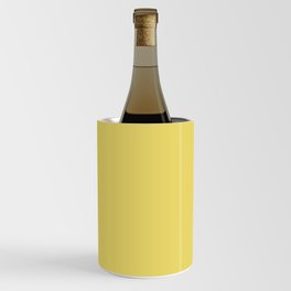 Hansa Yellow Gold Solid Color Popular Hues Patternless Shades of Gold Collection Hex #e9d66b Wine Chiller